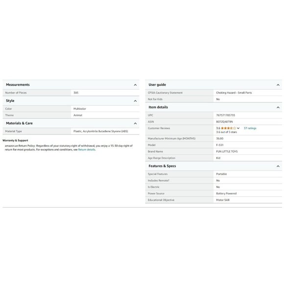 Fun Little Toys Dinosaur Track Story Set With 385 Pieces For Ages 3+ - Picture 11 of 11